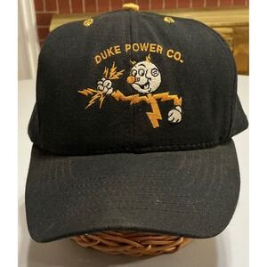 VTG USA Made 70s 80s Duke Power Co Reddy Kilowatt DeLONG Snapback Hat Black Cap